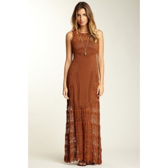 Free People Dresses & Skirts - Vintage Free People knit brown boho maxi dress